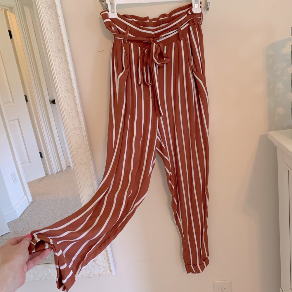 Striped trousers